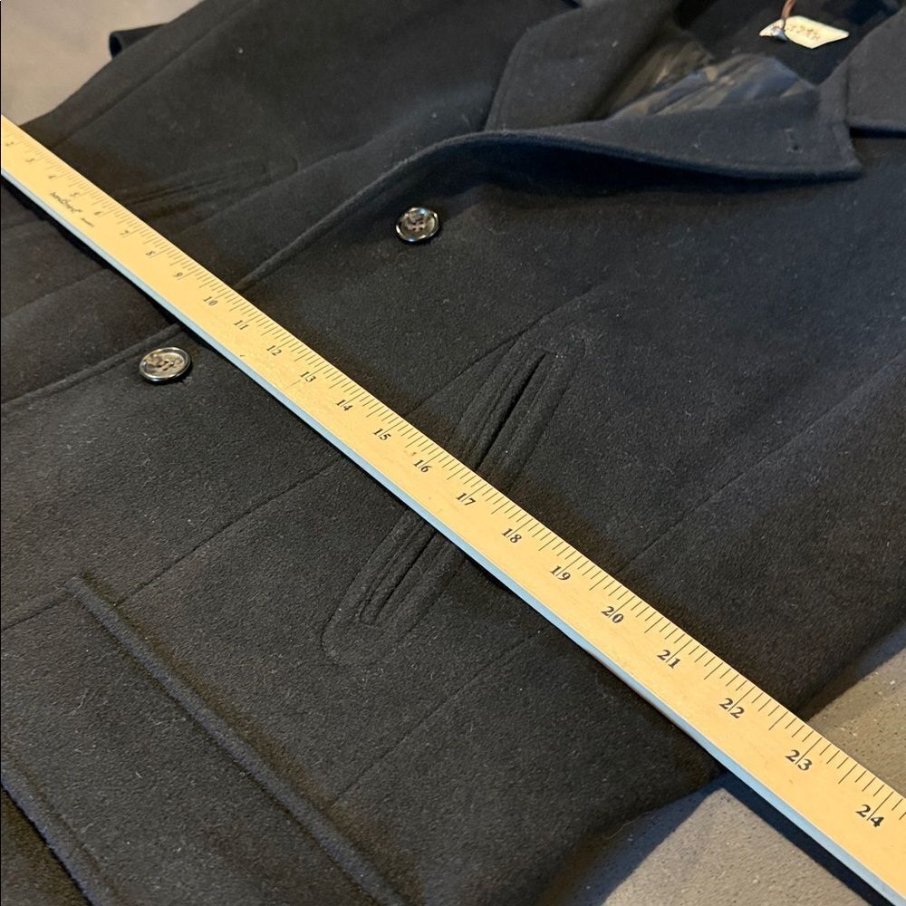 Peter Millar Wool Cashmere Topcoat Black Size L NWT Luxury Coat - Picture 13 of 16